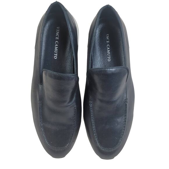 Vince Camuto Sporty Leather Eidel  Slip On Sneaker Topanga Black Size 10.5 - Picture 3 of 7